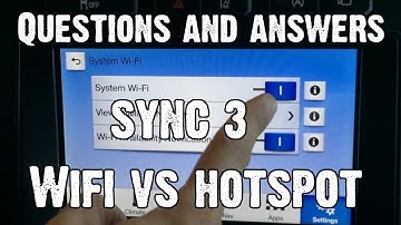 Ford SYNC 3 WiFi vs Hotspot  - What