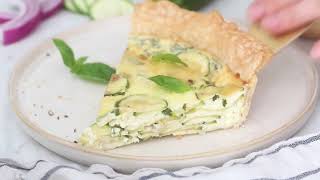 Three-Cheese Zucchini Quiche