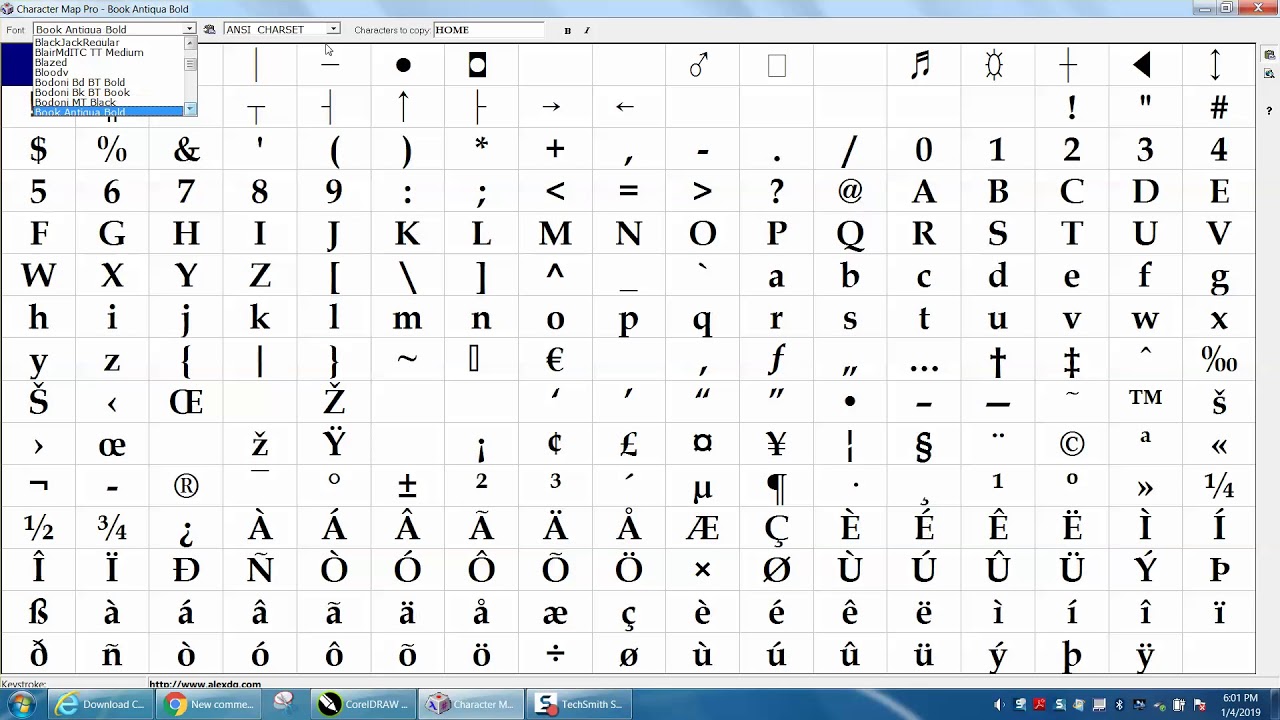 Corel Draw Tips Tricks Character Map Pro Youtube