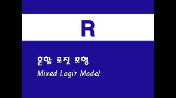 R을 활용한 응용회귀 - (41) 혼합 로짓 모형(Mixed Logit Model)