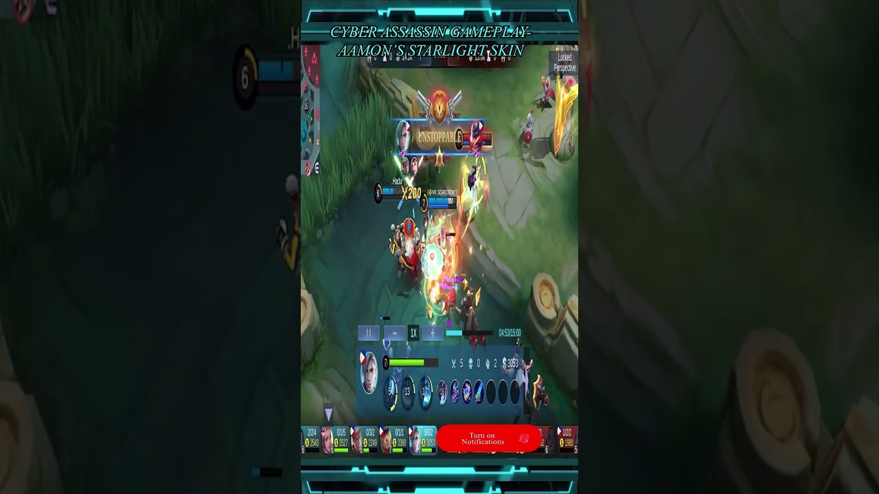 Cyber Assassin Gameplay | Aamon Starlight Skin 