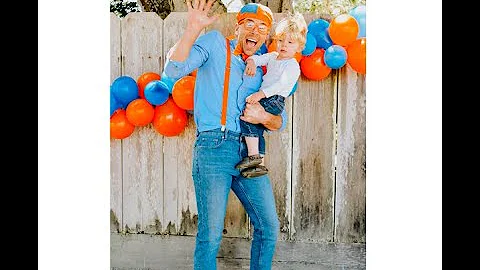 Dad dresses up as Blippi for Jude's Birthday!