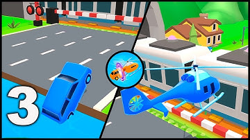 🚤 Shape shifting 🚗Gameplay Walkthrough Level 3 (iOS, Android)