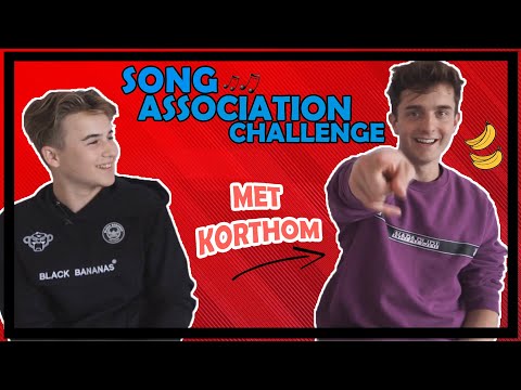 BANANENGEVECHT MET KORTHOM, SONG ASSOCIATION CHALLENGE!! | Niels Schlimback