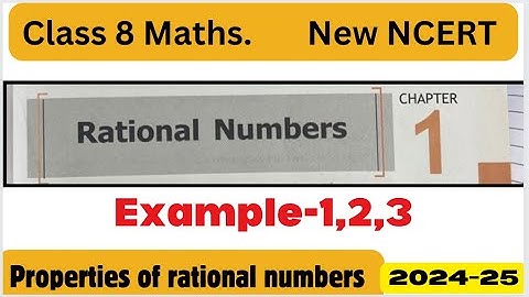 Class 8 Maths Chapter 1 - Rational Numbers - Example 1,2,3 Explanation -EXAMPLES of Rational Numbers