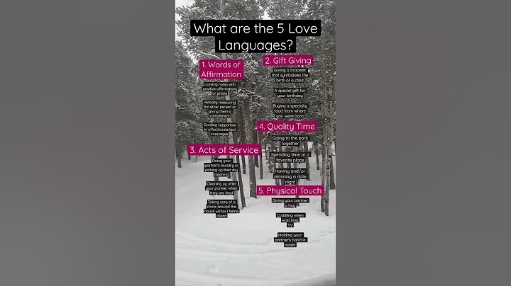 What are the 5 Love Languages?