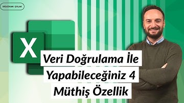 Veri Doğrulama Çalışması ve Veri Doğrulama İle Yapabileceğiniz 4 Müthiş Özellik | Oğuzhan ÇOLAK