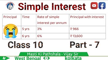 West Bengal | Simple Interest Calculation | WBBSE class 10 math chapter 2 | Hindi/English Medium