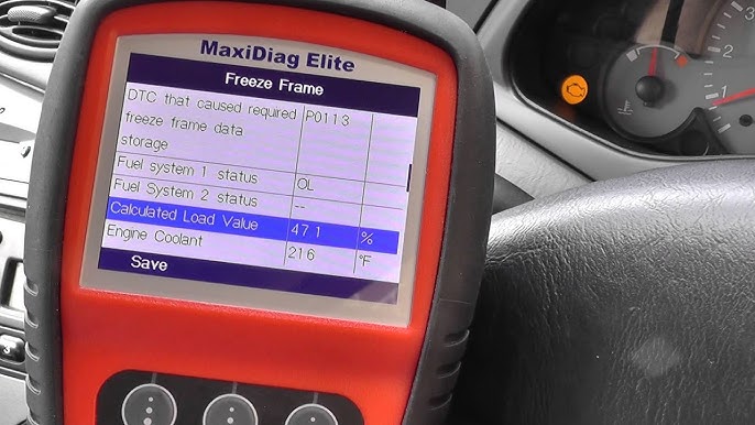 The Autel MD Elite displays freeze frame related data.