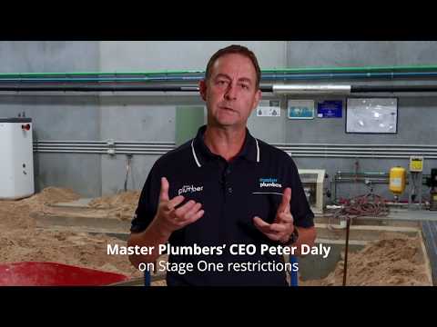 A message from Master Plumbers' CEO Peter Daly on stage one restrictions