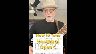 How to Tune to Vestapol Open C: CGCEGC Hawaiian (but not true C6) Slide Resonator Guitar Dobro