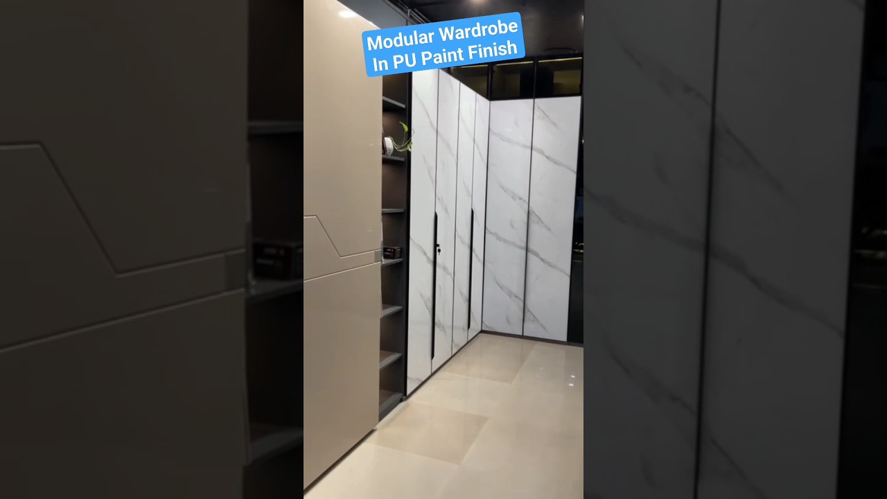 Modular Wardrobe Design in PU Paint Finish 