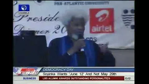 June 12 Is Democracy Day, May 29 Is Fake - Soyinka