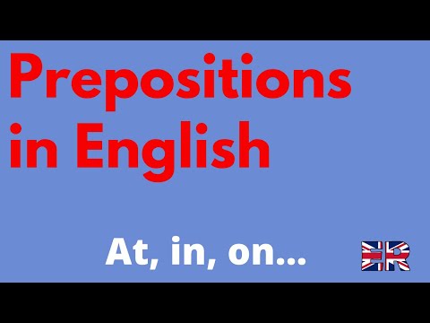 Prepositions in English