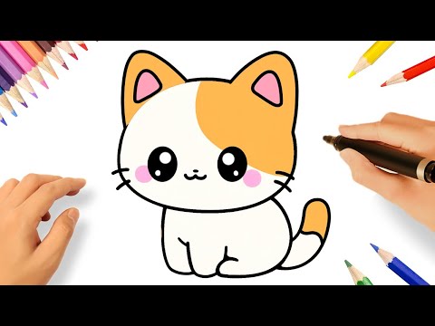 Como Desenhar um gatinho Kawaii 🐈 