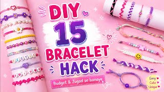 15 EASY FRIENDSHIP BAND | DIY Friendship Day Special ✨|| UNDER 10₹ ||😱🔥 BRACELET MAKING HACK!😍 screenshot 3