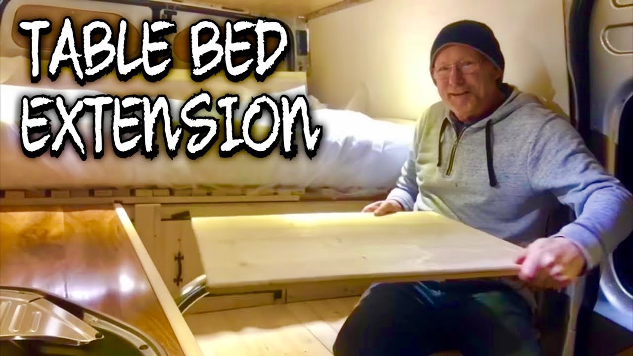 installing a swing out table to extend my bed campervan conversion