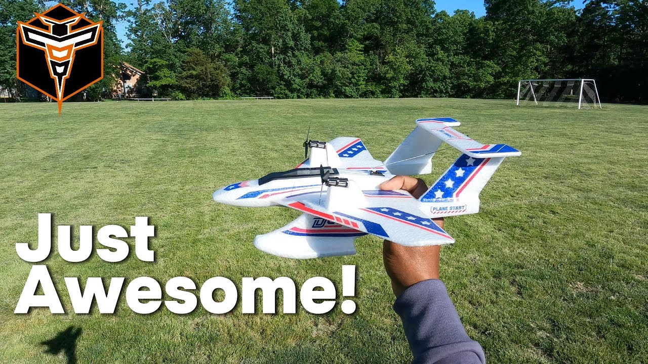 Avion RC DEERC Z62 - 3 Canaux, Pour Eau, Terre Et Air, Avec 2 Batteries, Neuf