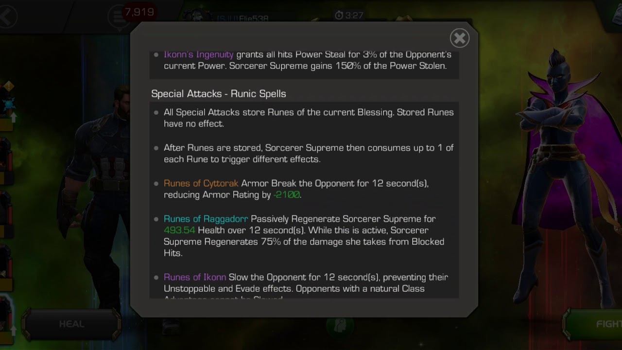 SORCERER SUPREME ( Uncollected ) Easy Kill By Human Torch - MCOC