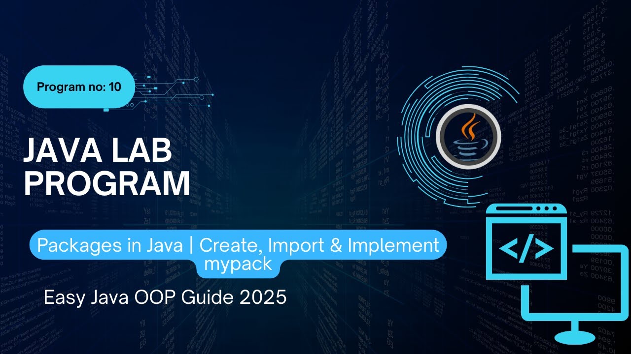 VTU Java Lab Program 10 (2025-26) 🔥 Packages in Java | Create, Import ...