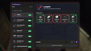 ADVANCED CRAFTING FIVEM | ESX/QBCORE