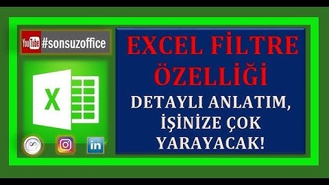 Excel Filtreleme, Detaylı Filtre Özelliği, İşinize Çok Yarayacak!!!