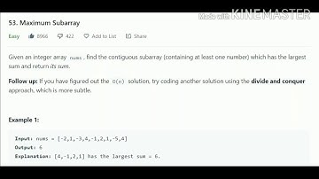 LeetCode Maximum Subarray Solution Explained (C++)