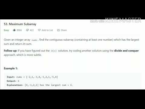 LeetCode Maximum Subarray Solution Explained (C++)