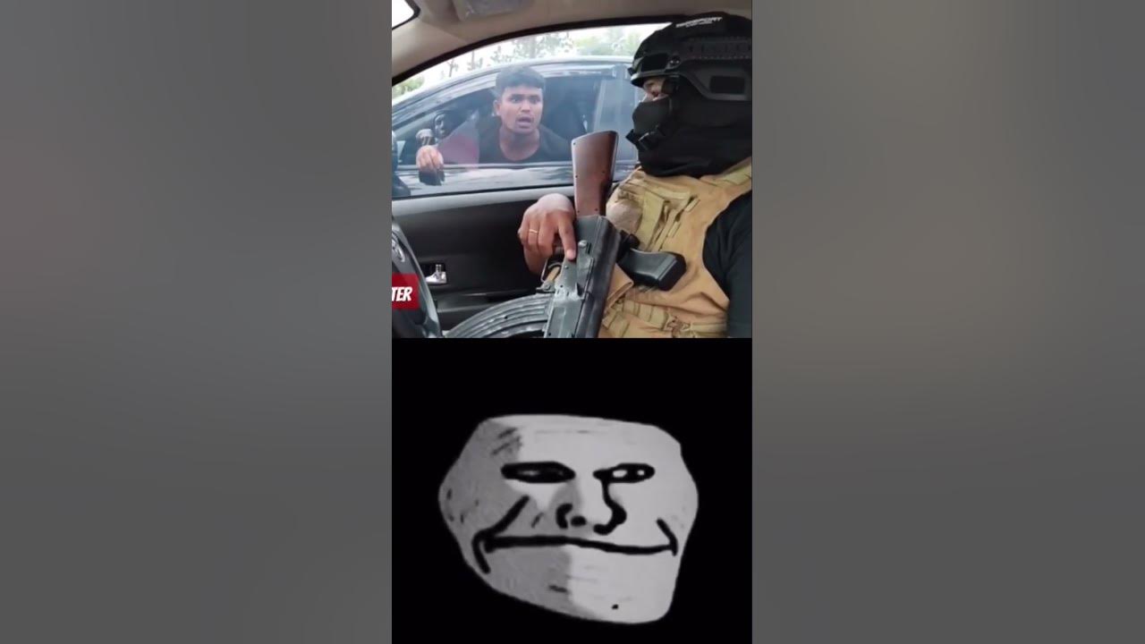blud trying fight a soldier 💀 | troll face meme (credit: to @banggaluh, @BangTampue)