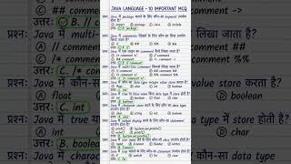 🔥 Java Programming Top MCQ | Computer Exam Questions | Java GK