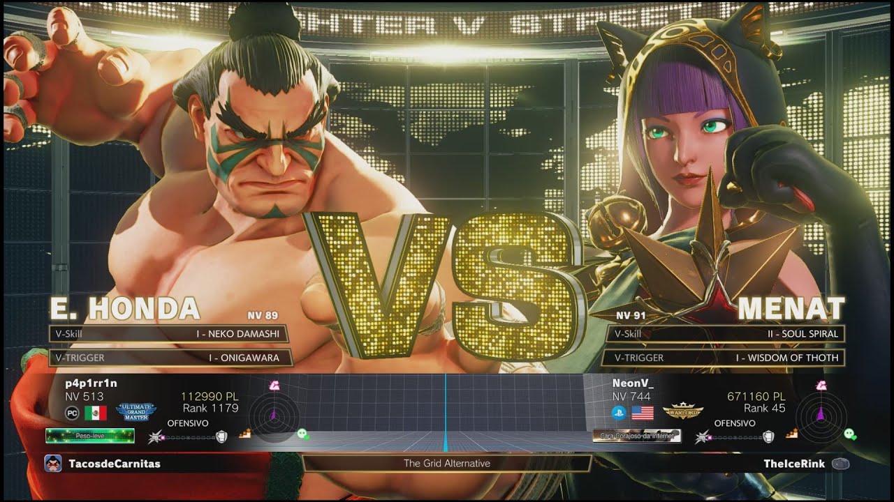 SFV Champion Edition 🔥 p4p1rr1n (E. HONDA) Vs NeonV (MENAT) 🔥 Online Match's 04-02-2023