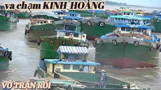 Thớp Tim / cảnh sà lan qua cống va chạn kinh hoàng/ vượt cống ngăn mặn