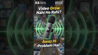💥k8 sabse sasta wireless mic apke vlogging kar dega nex level #vlogging #gadgets #mic #wirelessmic