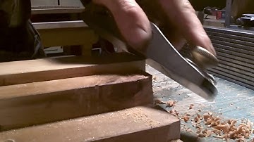 Chamfering end grain with a Stanley block plane