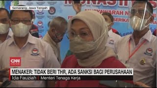 Menaker: Tidak Beri THR, Ada Sanksi Bagi Perusahaan