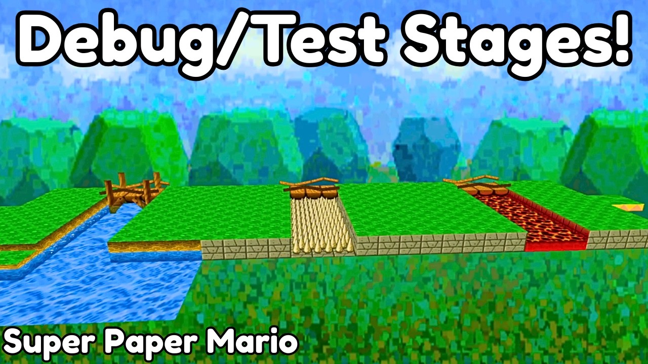 EVERY Super Paper Mario Debug and Test Stage!