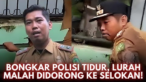 Tak Terima Polisi Tidur Dibongkar, Lurah Ini Didorong Warga Hingga Nyemplung ke Selokan