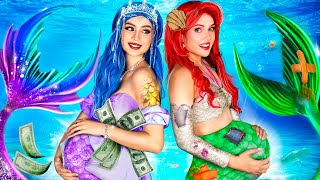 Rich vs Broke Pregnant Mermaid! I Was Adopted by a Mermaid!