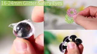 MUCUNNIA Upgraded Glitter Safety Eyes 324 Pcs