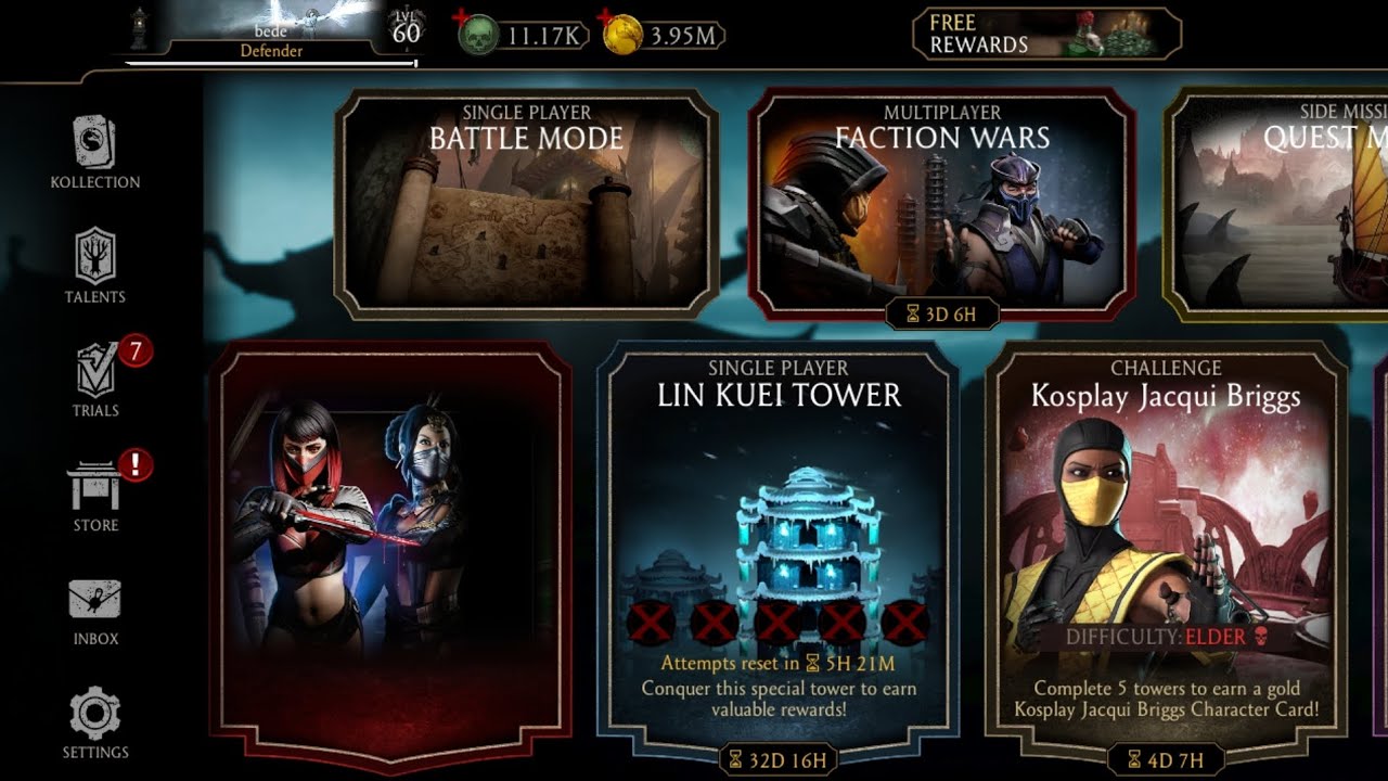 MK Mobile, Lin Kuei Tower Battle 200 Using Gold Cards Only (2nd Run)