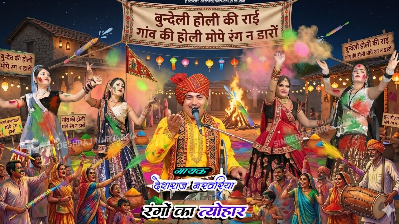 बुन्देली होली की राई || रंगों का त्योहार ™ #गांव_की_होली_मोपे_रंग_न_डारों || सिंगर #देशराज_नरवरिया