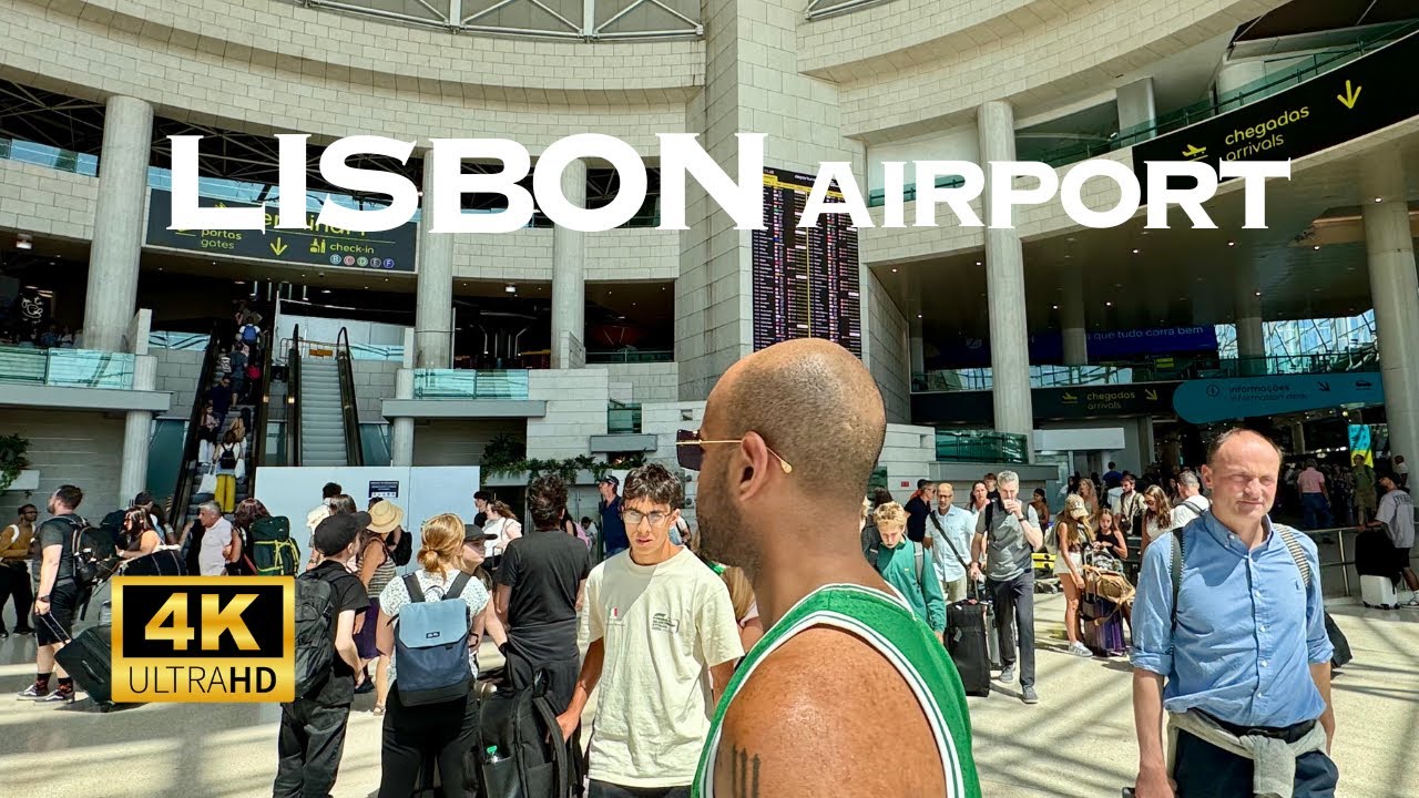 [4K] Humberto Delgado Airport, Lisbon Portugal 🇵🇹🐧 Walking Tour