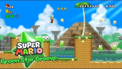 River Piranha Oasis - Custom Level Showcase - Super Mario Green Star Groove (NSMBW Fan Mod)