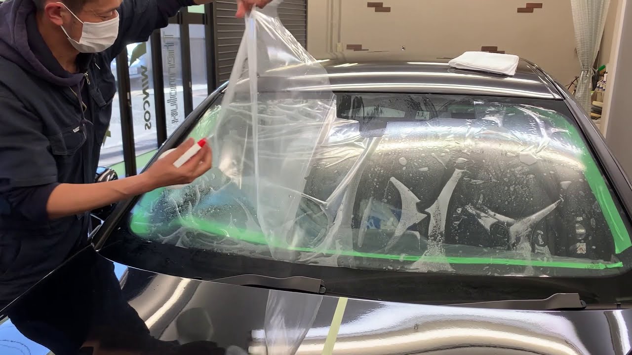 カーフィルム施工 作業見学 サーモラックス 東京都世田谷区 ボディガラスコーティング カーフィルム施工など