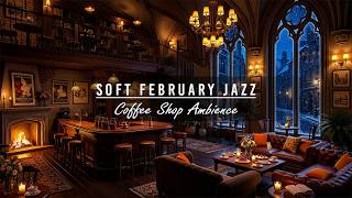 ❄️Vintage Winter Coffee Shop Ambience with Soft February Jazz Music & Fireplace Sounds to Study,Work screenshot 2