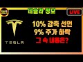 테슬라의 감축선언에 폭락한 주가, 걱정해야 될 일인가?