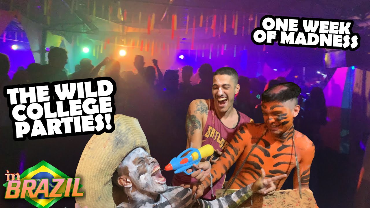 College parties in Brazil are wild! 🇧🇷 How students celebrate first