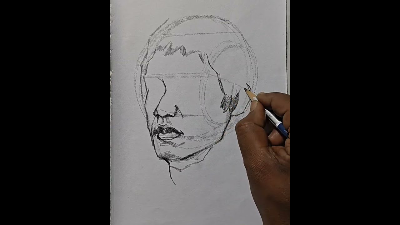 Drawing of Bruce Lee with the Loomis Method //Learn Facial Proportions with the Loomis Method