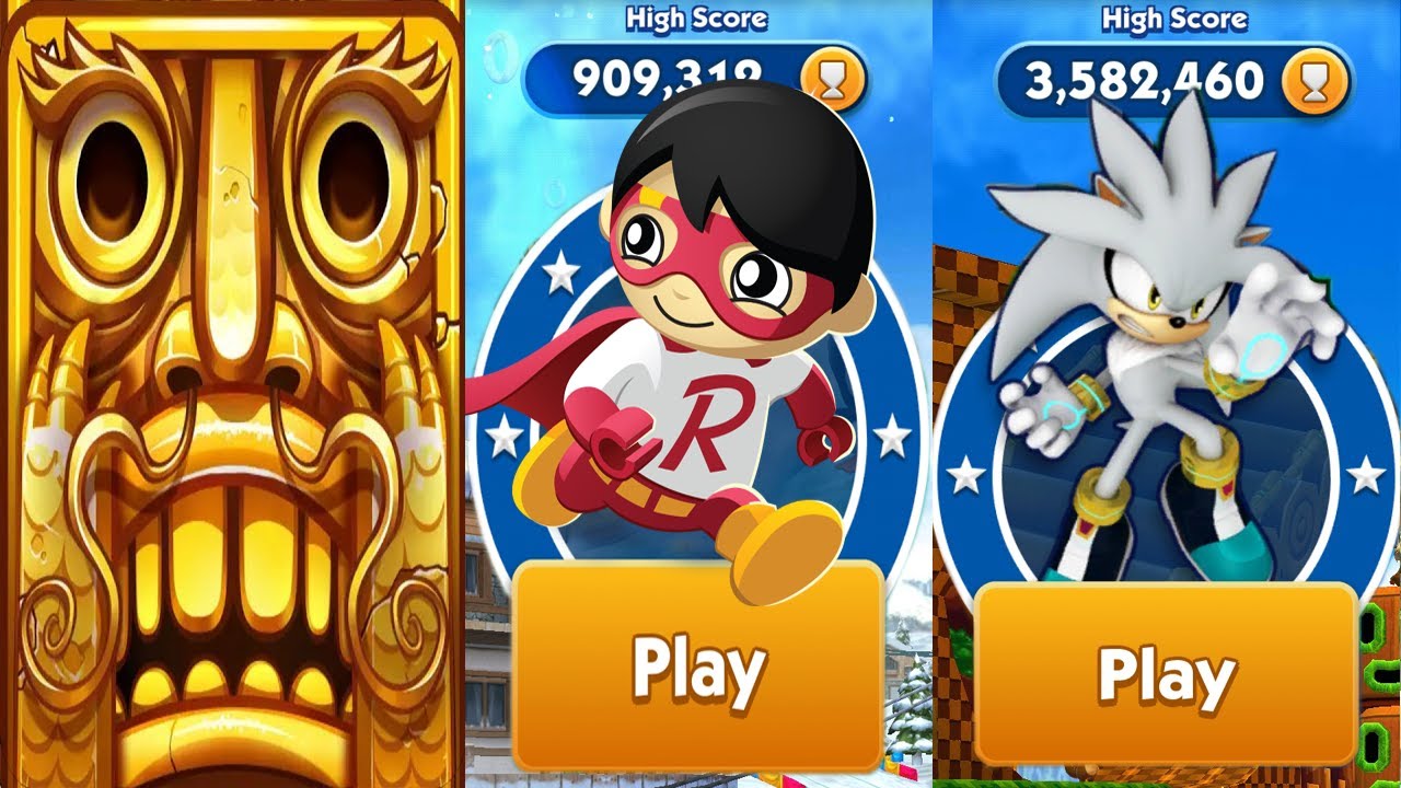Temple Run 2 vs Tag With Ryan vs Sonic Dash Android Gameplay - YouTube