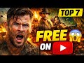 Top 7 Hollywood Movies on YouTube in Hindi 😱 | Must Watch